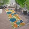 World Rug Gallery Tropical Floral Leaves Indoor/Outdoor Runner Rug 2'x7' Multi 9018MULTI2X7 - alternate 1